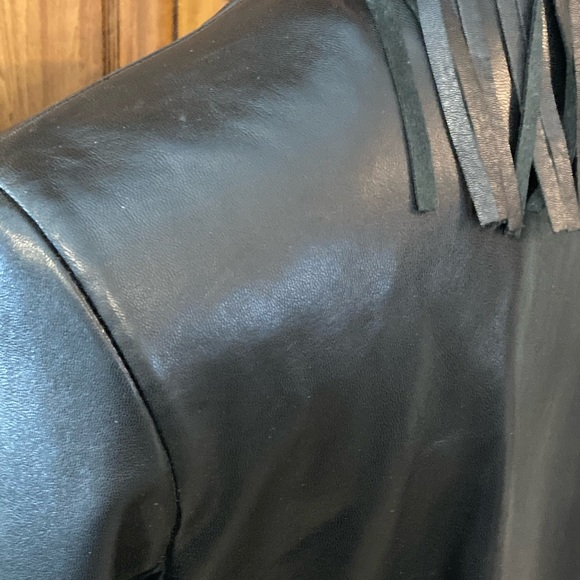 Leather fringed jacket. EUC - Picture 3 of 14